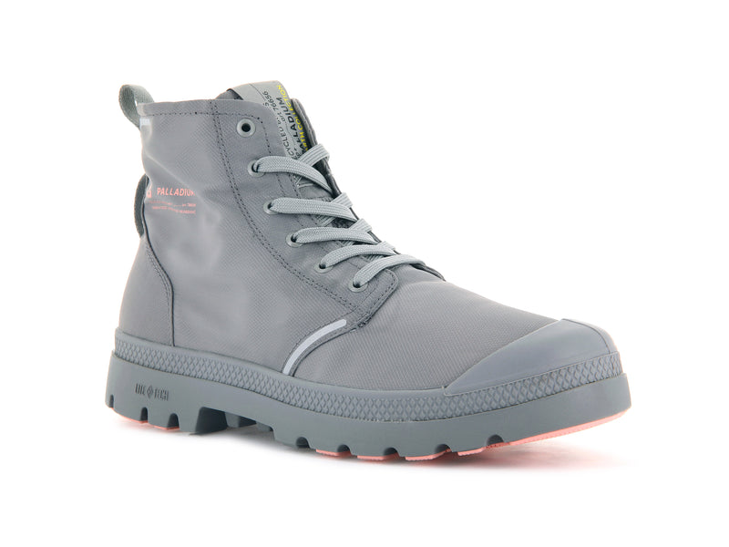 Grey Palladium Pampa Lite+ Recycle Wp+ Kids\' Boots | USA  3817925-LN