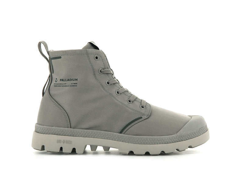 Grey Palladium Pampa Lite+ Recycle Wp+ Kids\' Boots | USA  9834056-GR