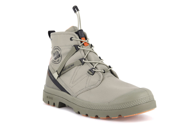 Grey Palladium Pampa Travel Lite+ Waterproof Men's Boots | USA  1293708-YA