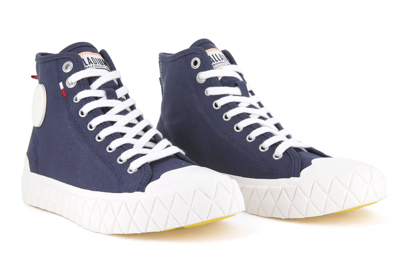 Indigo Palladium Palla Ace Canvas Mid Men's High Tops | USA  6540273-TV