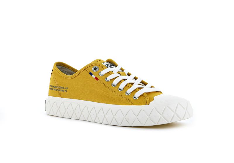 Mustard Palladium Palla Ace Canvas Women's Low Tops | USA  9173240-FU