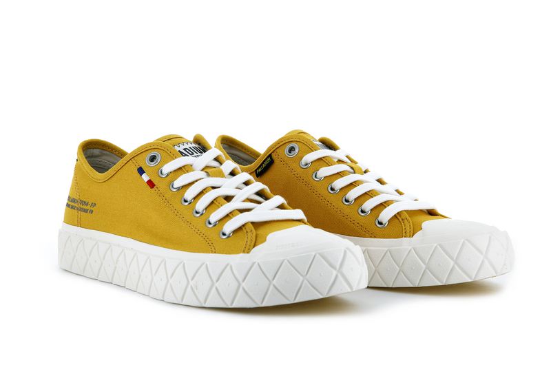 Mustard Palladium Palla Ace Canvas Women's Low Tops | USA  9173240-FU