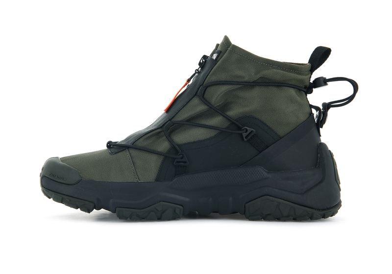 Olive Palladium Off-Grid Hi Zip Waterproof + Men's Low Tops | USA  1824057-EW