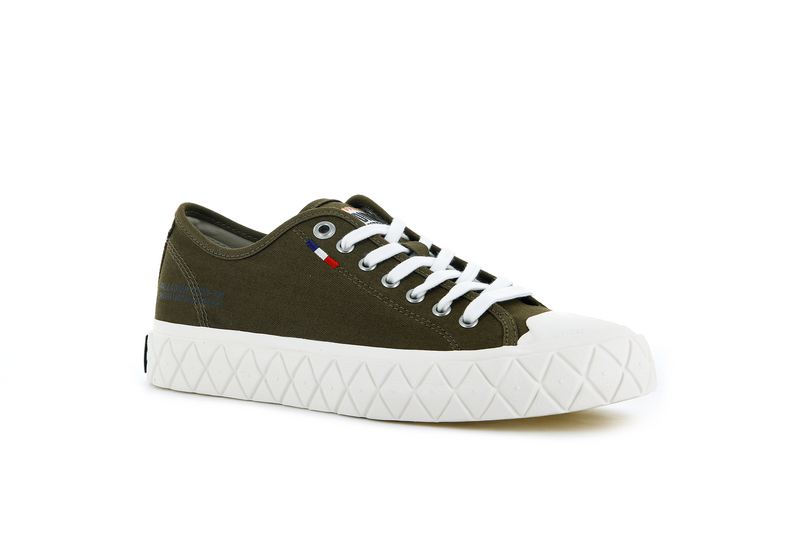 Olive Palladium Palla Ace Canvas Kids' Low Tops | USA  7812096-JC