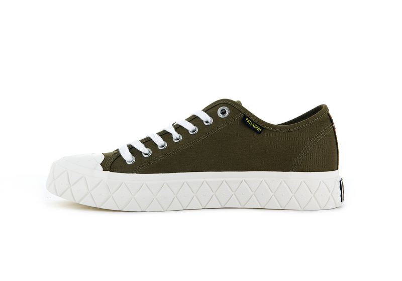 Olive Palladium Palla Ace Canvas Kids' Low Tops | USA  7812096-JC