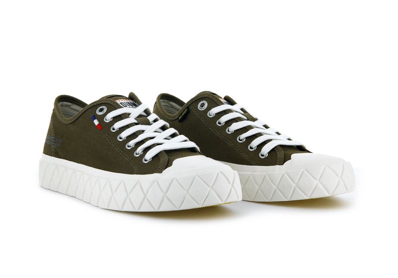 Olive Palladium Palla Ace Canvas Kids' Low Tops | USA  7812096-JC