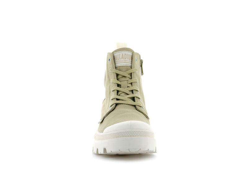 Olive Palladium Pallabase Twill Women's High Tops | USA  6430725-UV