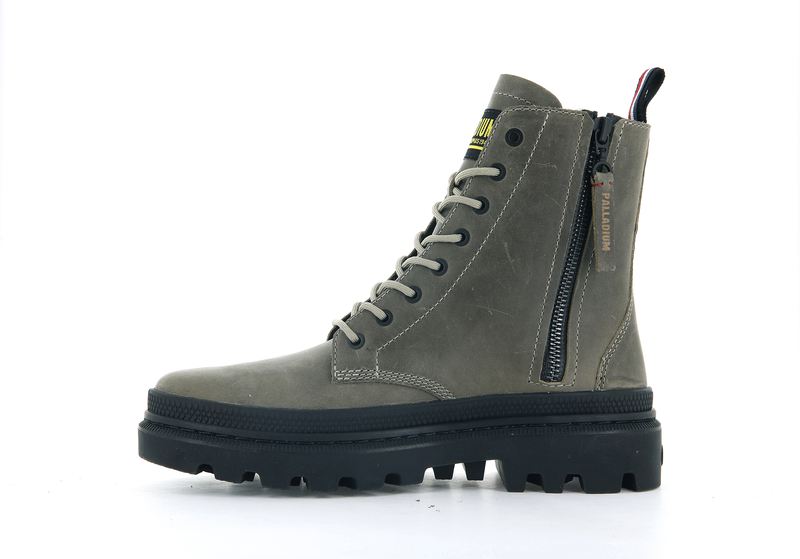 Olive Palladium Pallatrooper Off-3 Men's Boots | USA  0815923-KC