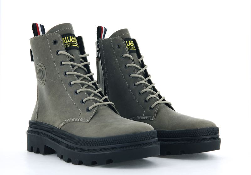 Olive Palladium Pallatrooper Off-3 Men's Boots | USA  0815923-KC