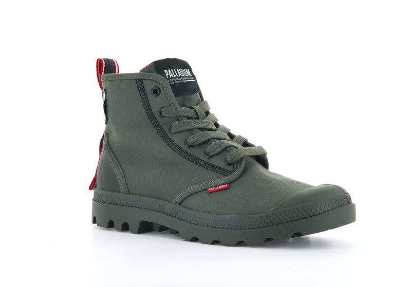 Olive Palladium Pampa Dare 2 Survive Men's High Tops | USA  7813205-LA