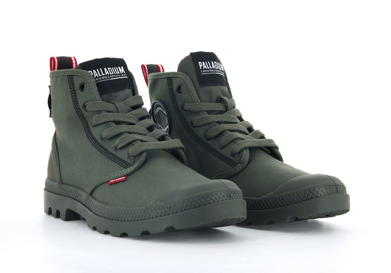 Olive Palladium Pampa Dare 2 Survive Men's High Tops | USA  7813205-LA