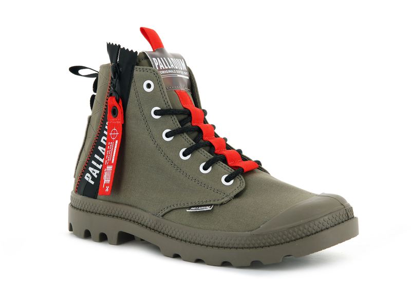 Olive Palladium Pampa Hi Ticket To Earth Men's High Tops | USA  5038147-ME