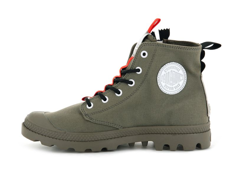 Olive Palladium Pampa Hi Ticket To Earth Kids' Boots | USA  7321908-XN