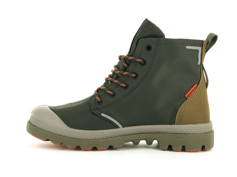 Olive Palladium Pampa Lite+ Recycle Wp+ Women's Boots | USA  1365478-HC