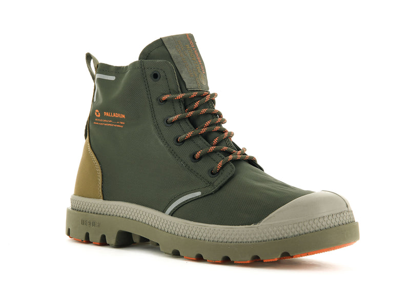 Olive Palladium Pampa Lite+ Recycle Wp+ Men's Boots | USA  4286973-YH