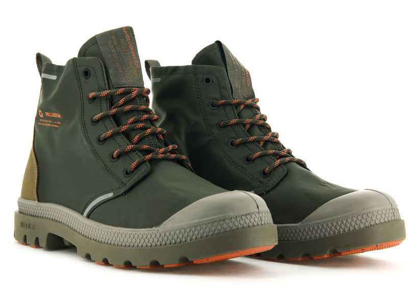 Olive Palladium Pampa Lite+ Recycle Wp+ Men's Boots | USA  4286973-YH