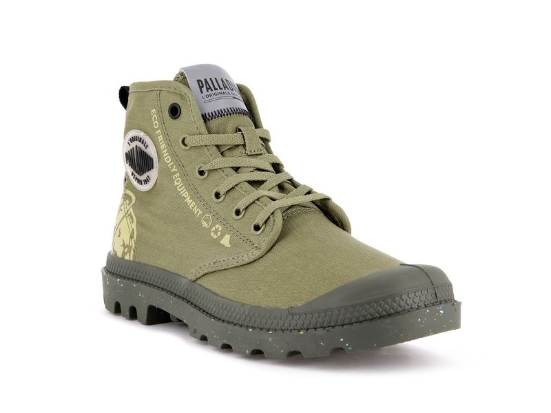 Olive Palladium Pampa Organic Metro Kids' Boots | USA  1485039-DA