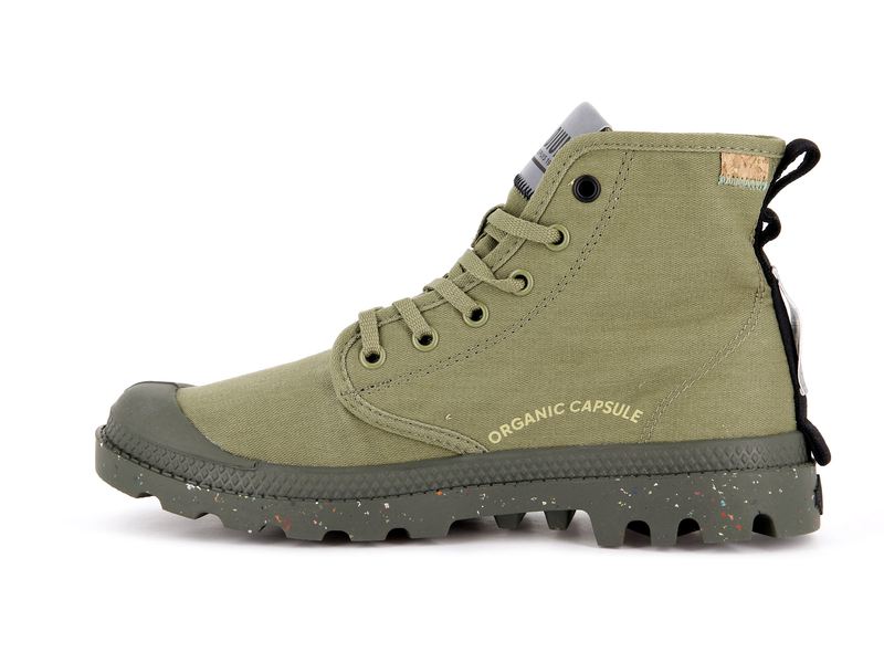 Olive Palladium Pampa Organic Metro Women's High Tops | USA  7054869-BY