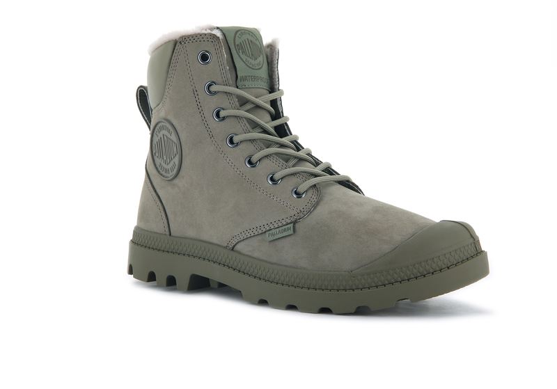 Olive Palladium Pampa Sport Cuff Wps Women's Boots | USA  4079583-UE