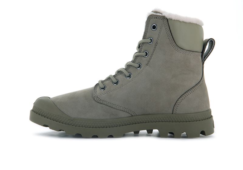 Olive Palladium Pampa Sport Cuff Wps Women's Boots | USA  4079583-UE