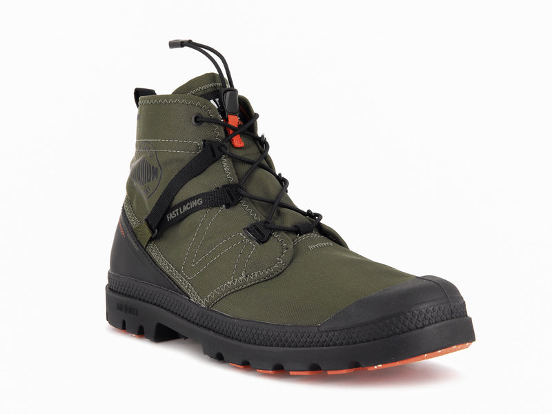 Olive Palladium Pampa Travel Lite+ Waterproof Women's High Tops | USA  8534196-MJ