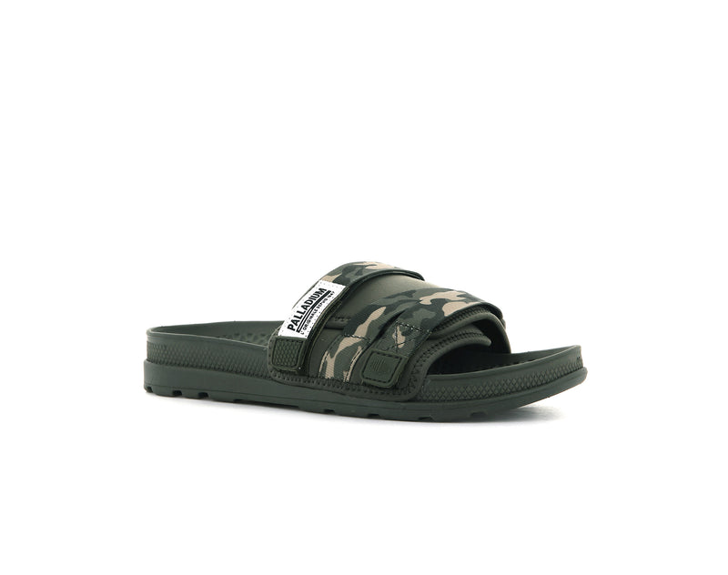 Olive Palladium Solea Kids' Slides | USA  8379451-LU