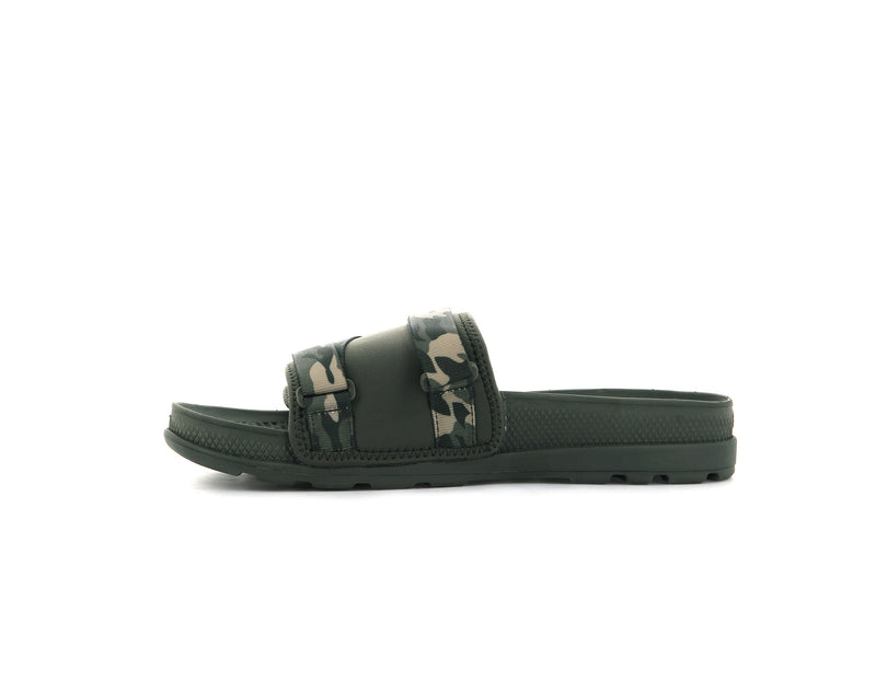 Olive Palladium Solea Kids' Slides | USA  8379451-LU