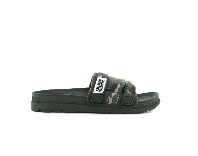 Olive Palladium Solea Kids\' Slides | USA  8379451-LU