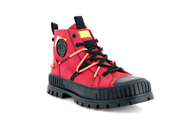 Red Palladium Pallashock Re-Craft Kids' Boots | USA  6850931-FH