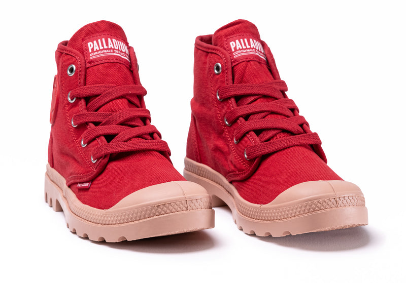 Red Palladium Pampa Hi V Kids' Boots | USA  0126357-PX