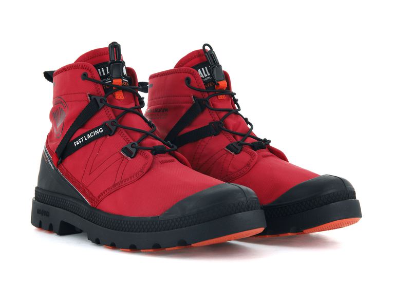 Red Palladium Pampa Travel Lite+ Waterproof Kids' Boots | USA  8650432-OF