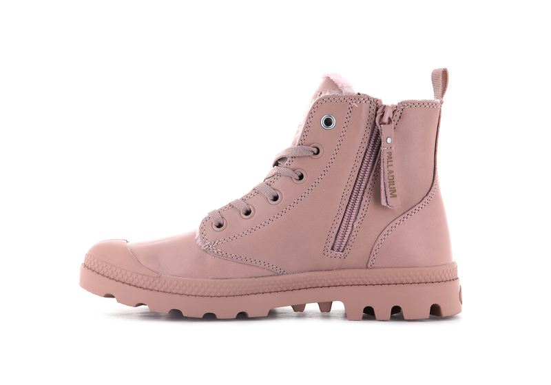 Rose Palladium Pampa Hi Zip Leather S Women's Boots | USA  7634015-RY