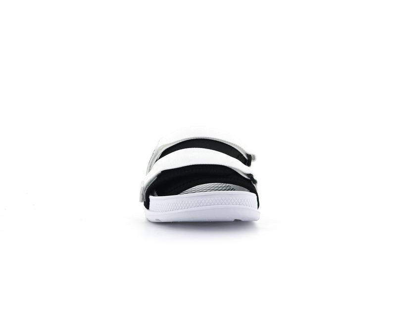 White/Black Palladium Solea Kids' Slides | USA  3074695-CY