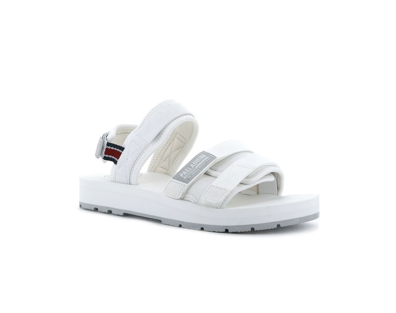 White Palladium Outdoorsy Kids' Sandals | USA  6508491-CN