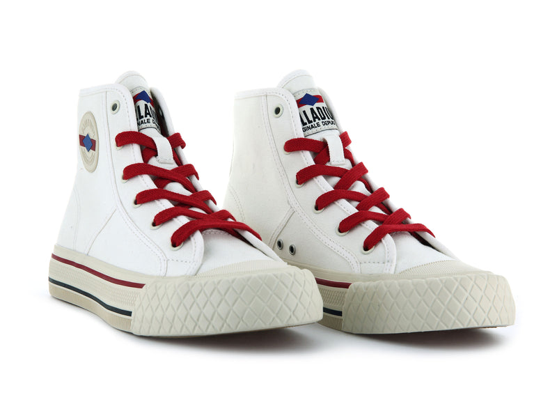 White Palladium Palla Louvel Kids' High Tops | USA  4507391-UK