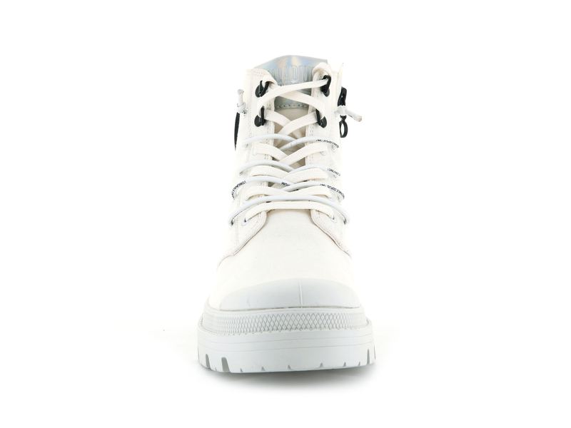 White Palladium Pallabase Metro Women's High Tops | USA  7362801-QX