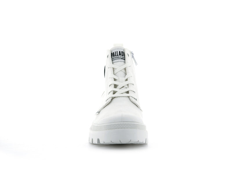 White Palladium Pallabase Twill Women's High Tops | USA  7159203-JL