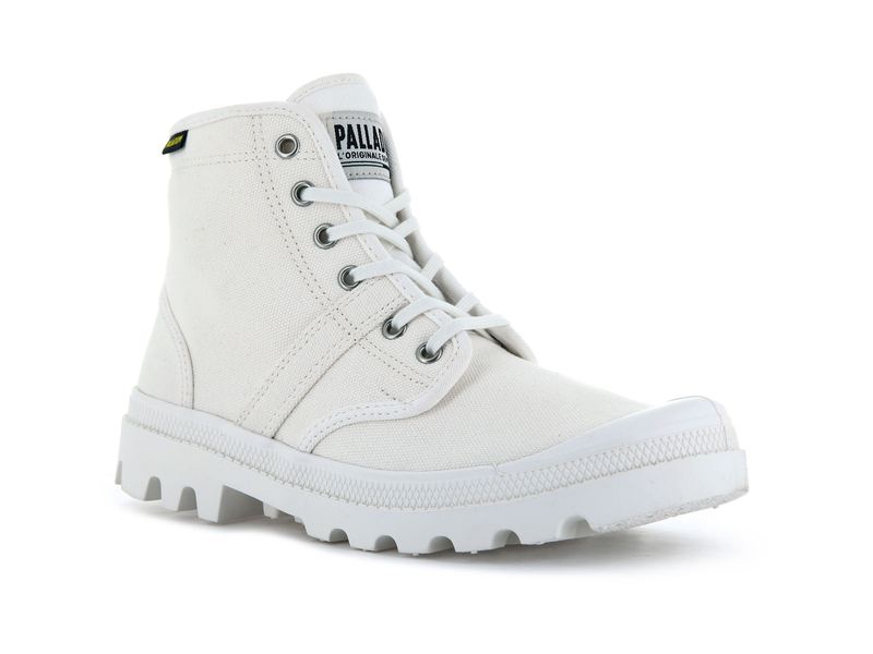 White Palladium Pallabrousse Men's Boots | USA  8345691-JP