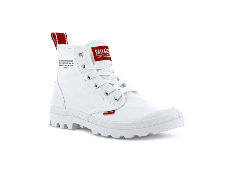 White Palladium Pampa Hi Dare Kids' Boots | USA  3549106-MQ