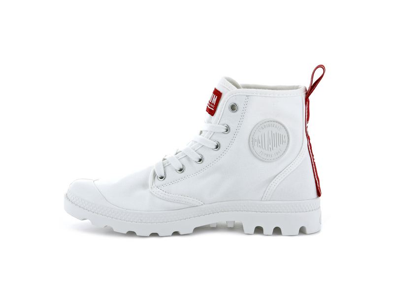 White Palladium Pampa Hi Dare Kids' Boots | USA  3549106-MQ