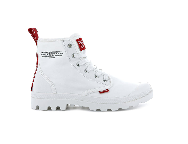 White Palladium Pampa Hi Dare Men\'s Boots | USA  2073691-HD