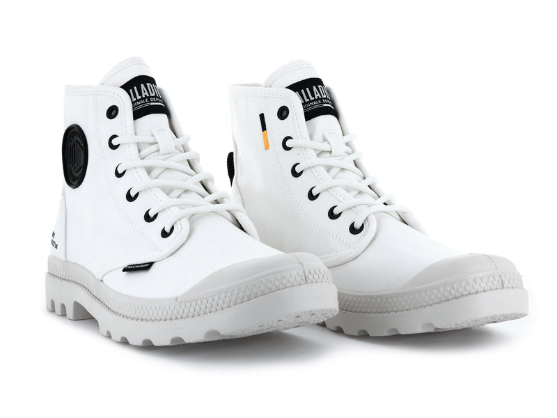 White Palladium Pampa Hi Htg Supply Kids' Boots | USA  0942576-TM