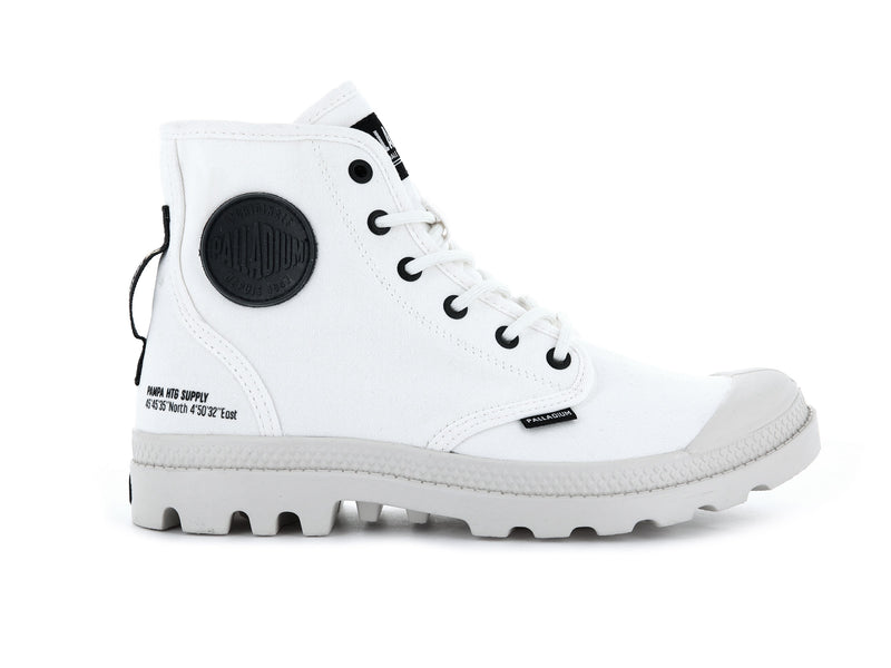 White Palladium Pampa Hi Htg Supply Kids\' Boots | USA  0942576-TM