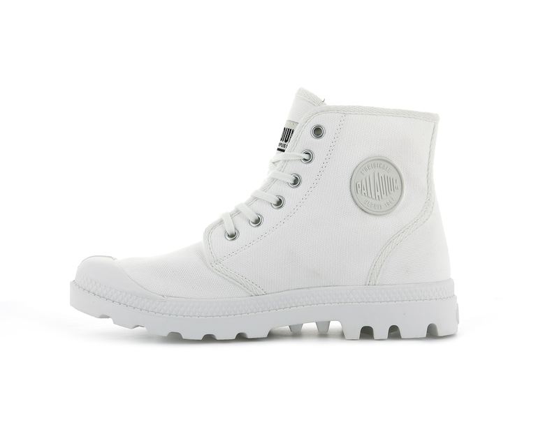 White Palladium Pampa Hi Originale Kids' Boots | USA  9236701-IW