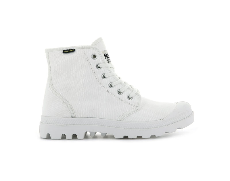 White Palladium Pampa Hi Originale Kids\' Boots | USA  9236701-IW