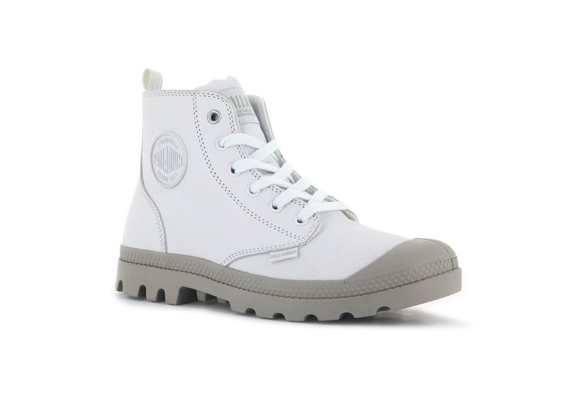 White Palladium Pampa Hi Zip Sl Women's Boots | USA  5021738-YZ