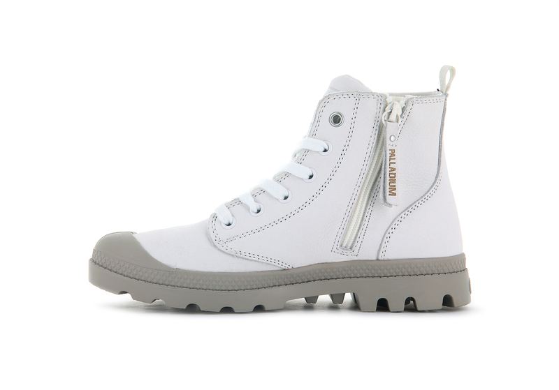 White Palladium Pampa Hi Zip Sl Women's High Tops | USA  5321476-HE