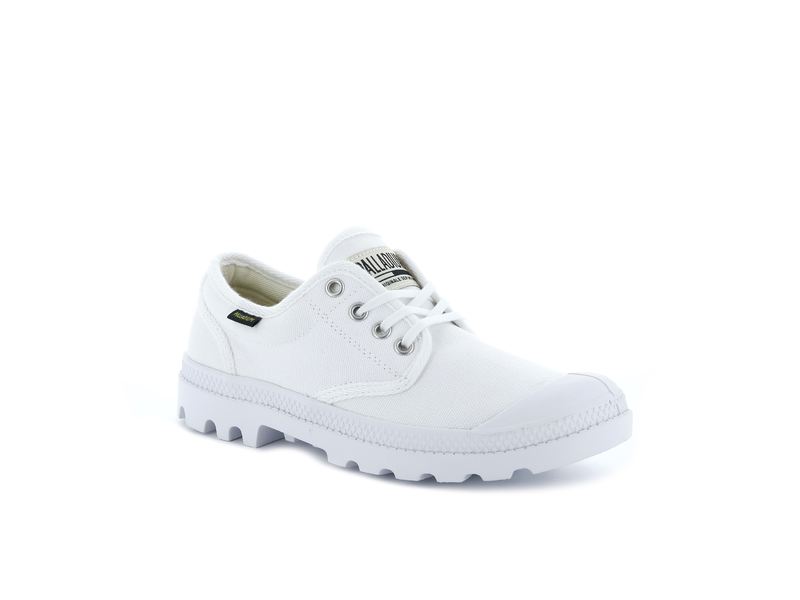 White Palladium Pampa Oxford Originale Kids' Low Tops | USA  1036528-OM