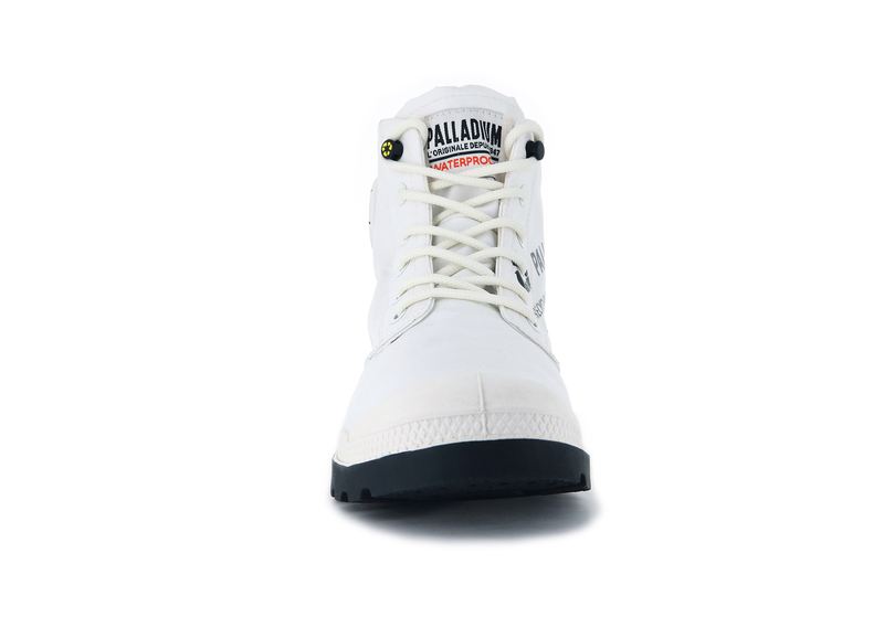 White Palladium Pampa Recycle Waterproof+ 2 Men's High Tops | USA  3497052-KB