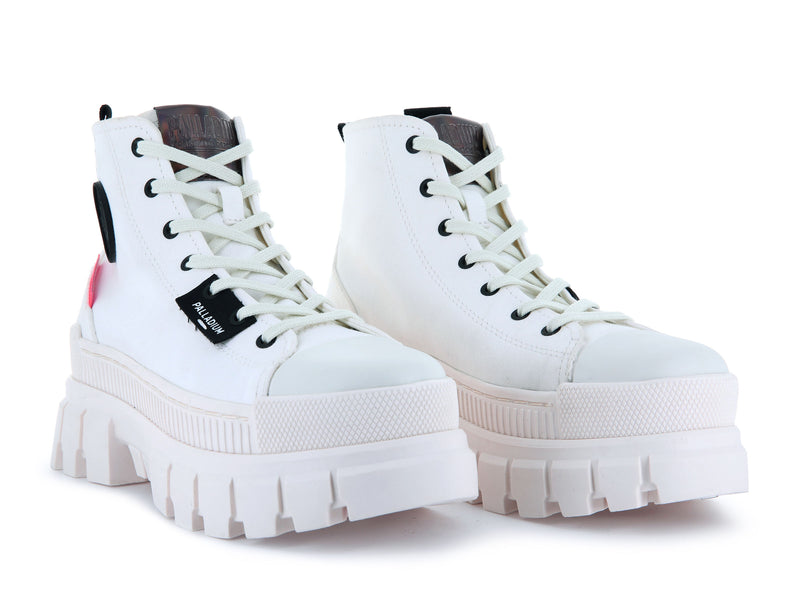 White Palladium Revolt Hi Tx Women's High Tops | USA  3478192-CO